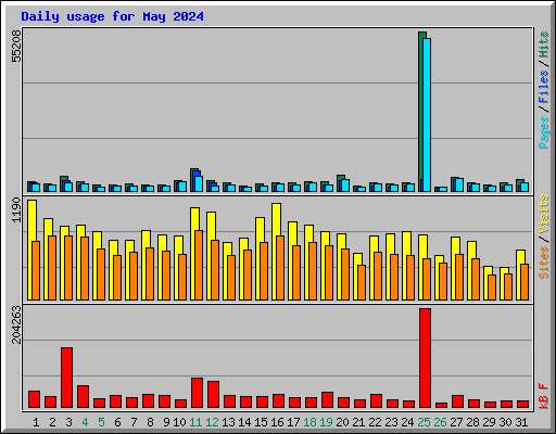 Daily usage for May 2024