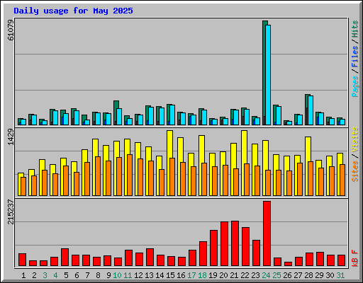 Daily usage for May 2025