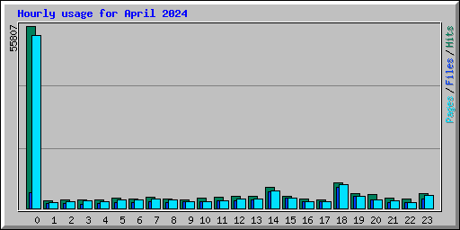 Hourly usage for April 2024