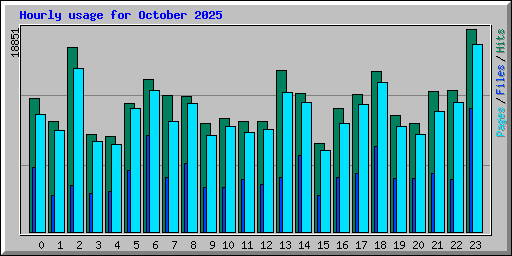 Hourly usage for October 2025