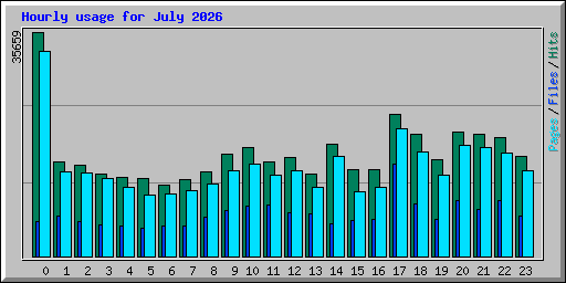 Hourly usage for July 2026