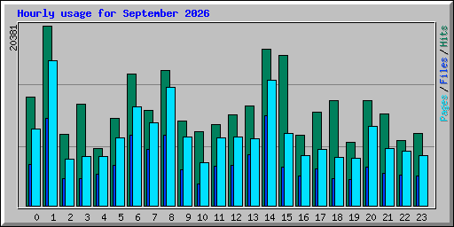 Hourly usage for September 2026